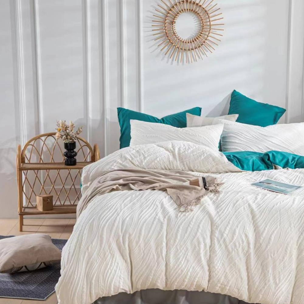 Nadine Textured Solid Modern Dynetrekk Dynetrekk Sett Sengesett