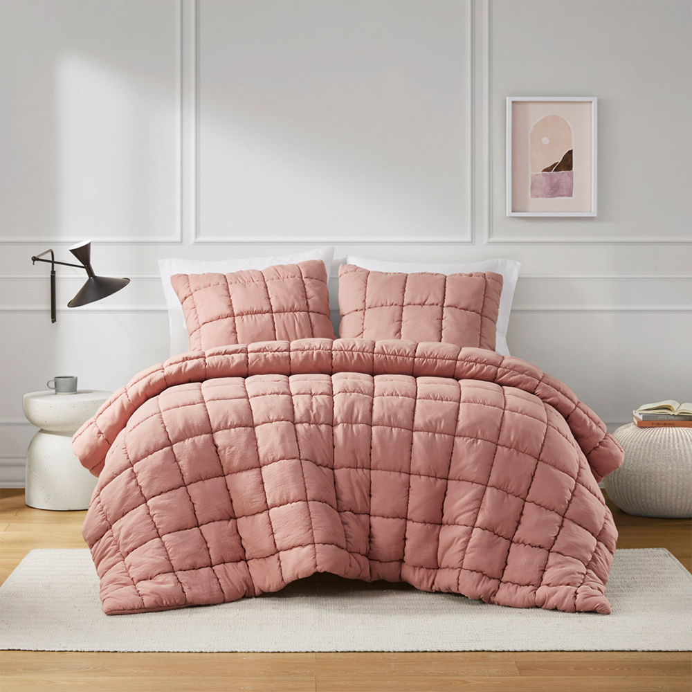 Miya Grid Quilted Pom Pom Puffy Dynesett